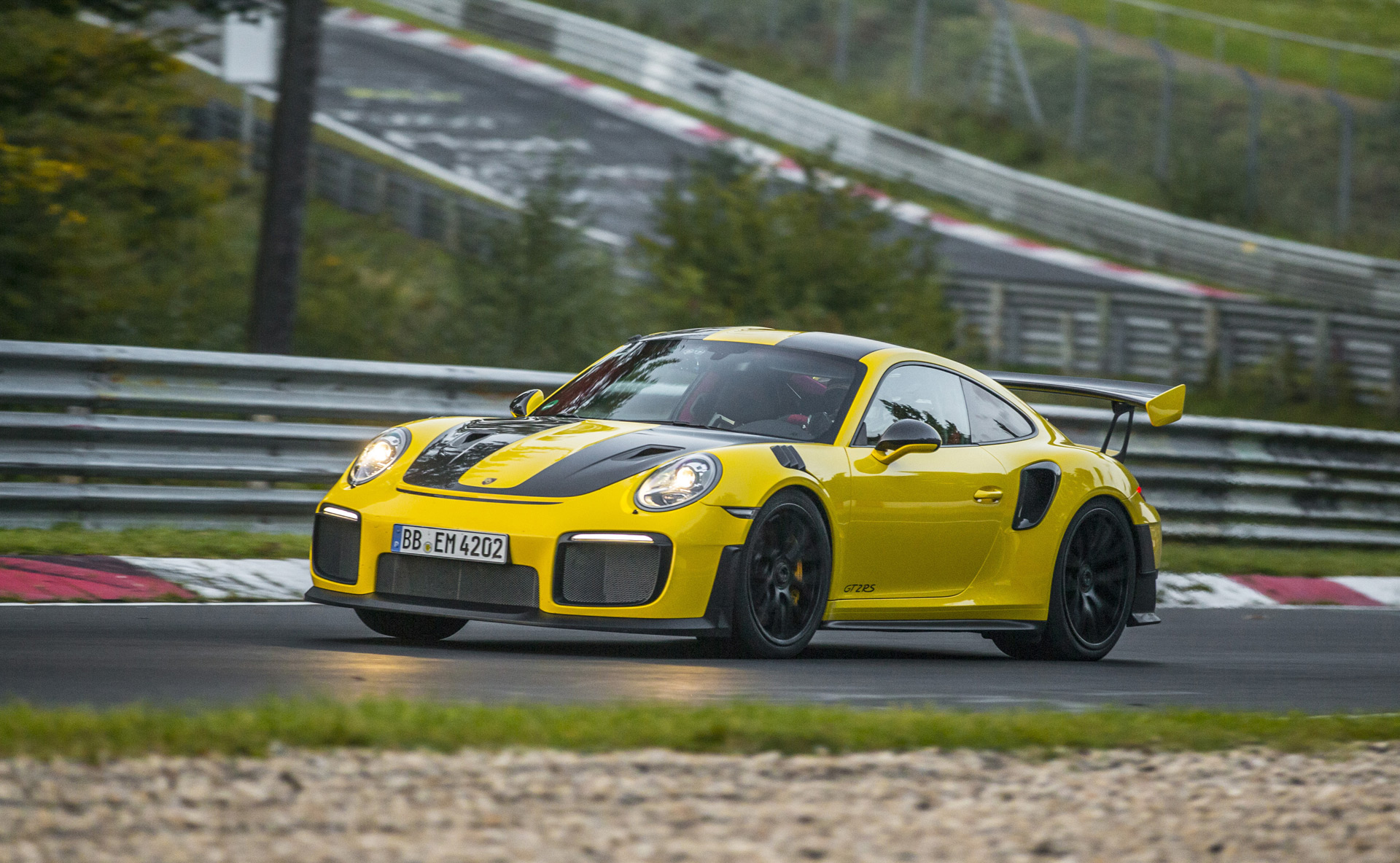 Porsche 911 GT2RS on the Nurburgring