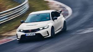 11th generation white civic type R on the Nurburgring