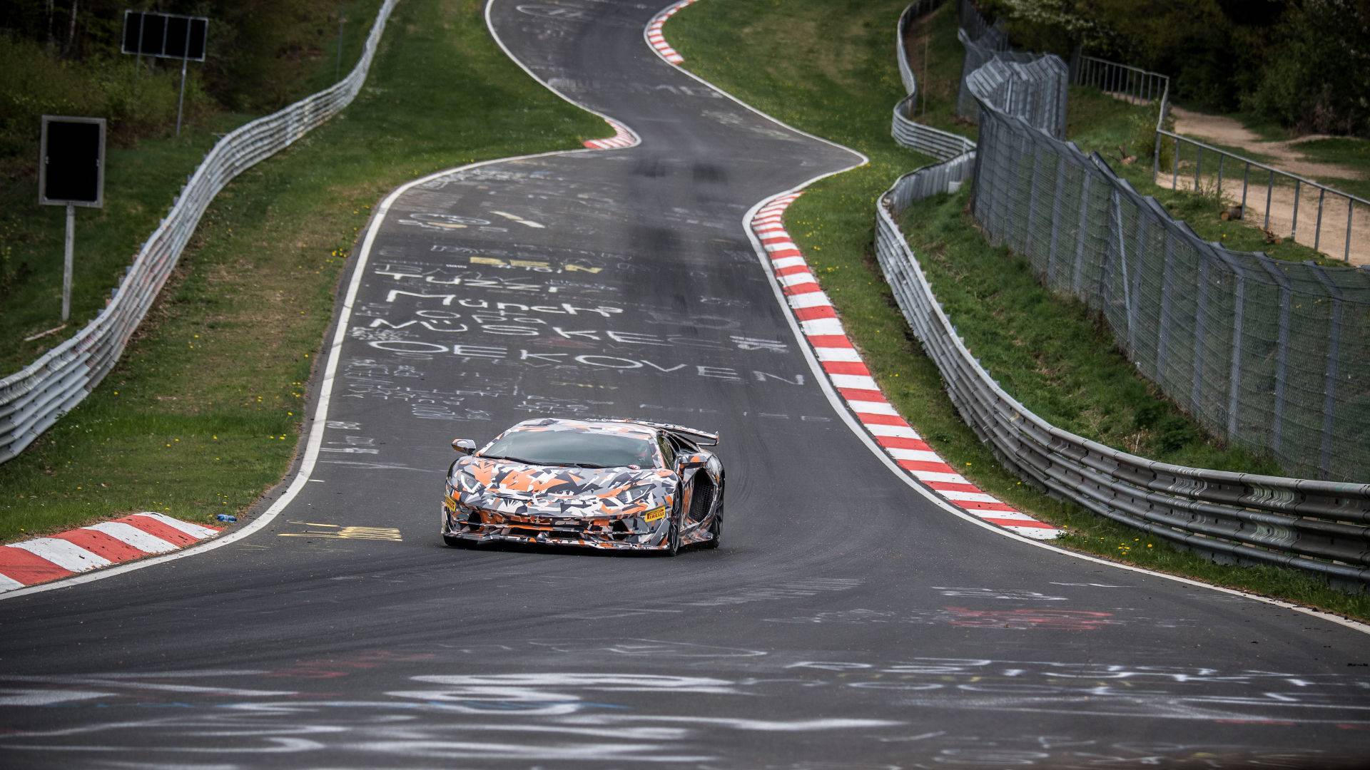 Lamborghini Aventador SVJ on the Nurburgring