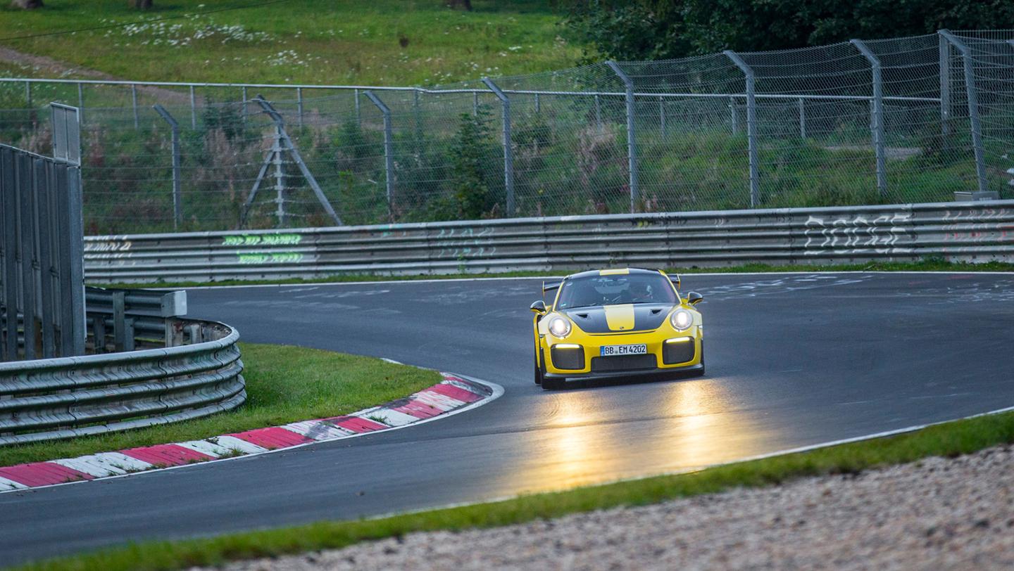 Porsche 911 GT2RS on the Nurburgring